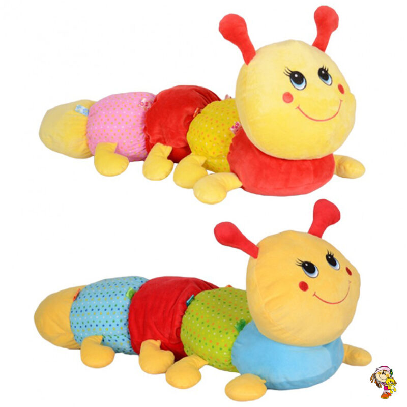 Gusano De Peluche Grande Con Sonajero 85 Cm Olis Place Peluches