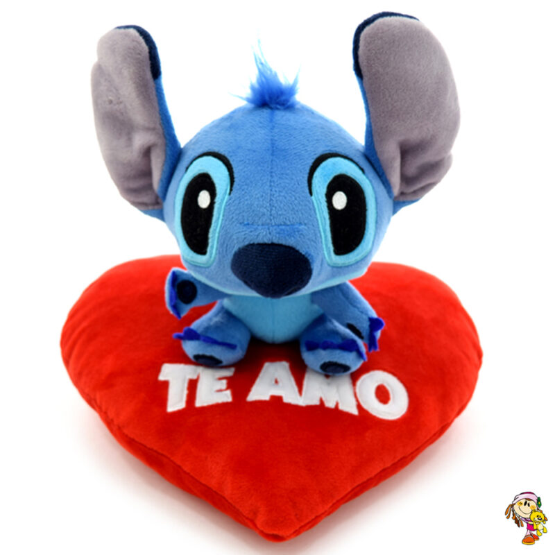 Stitch De Peluche Original Sentado Sobre Corazon Cm Olis Place Peluches