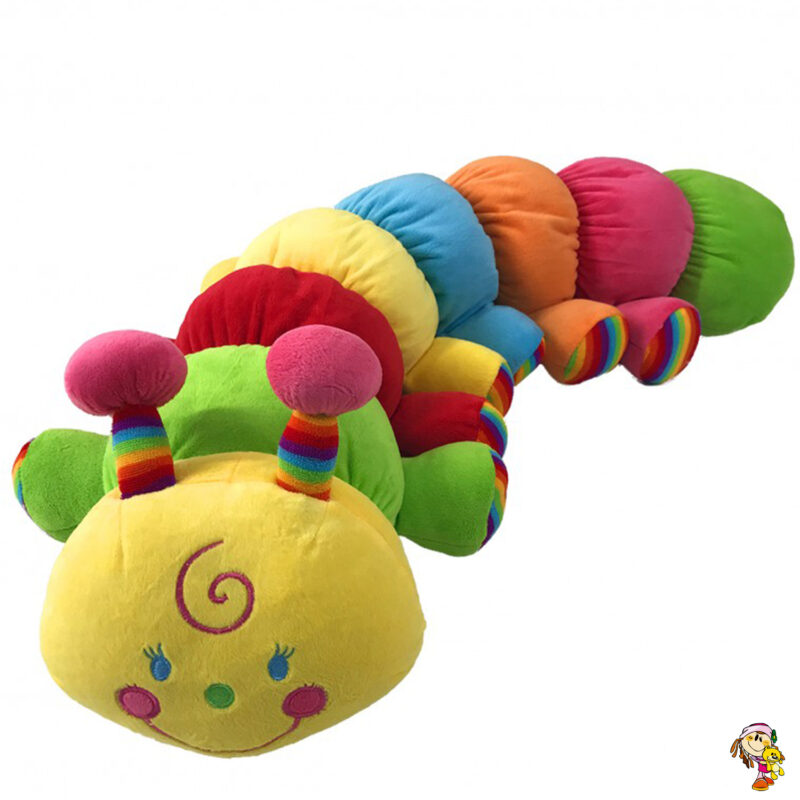 Gusano De Peluche Gigante Con Sonajero 80 Cm Olis Place Peluches