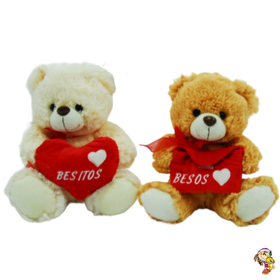 Oso con corazon y sobre 23 cm