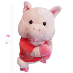 Chancho de peluche con remera 2 colores