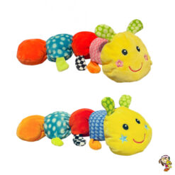 Gusano de peluche con sonajero 40 cm
