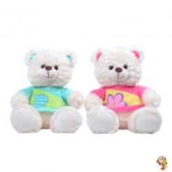 Oso de peluche con remera 25 cm sentado