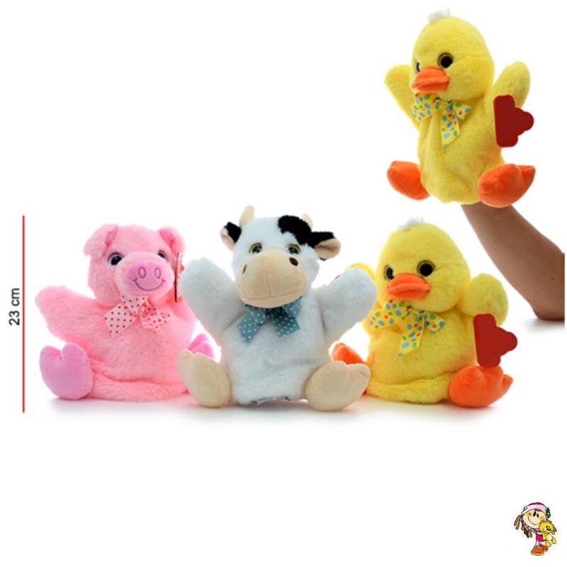 Marioneta De Mano Animal | Títere De Oso Y Ardilla | Peluche Suave | Juguete Educativo
