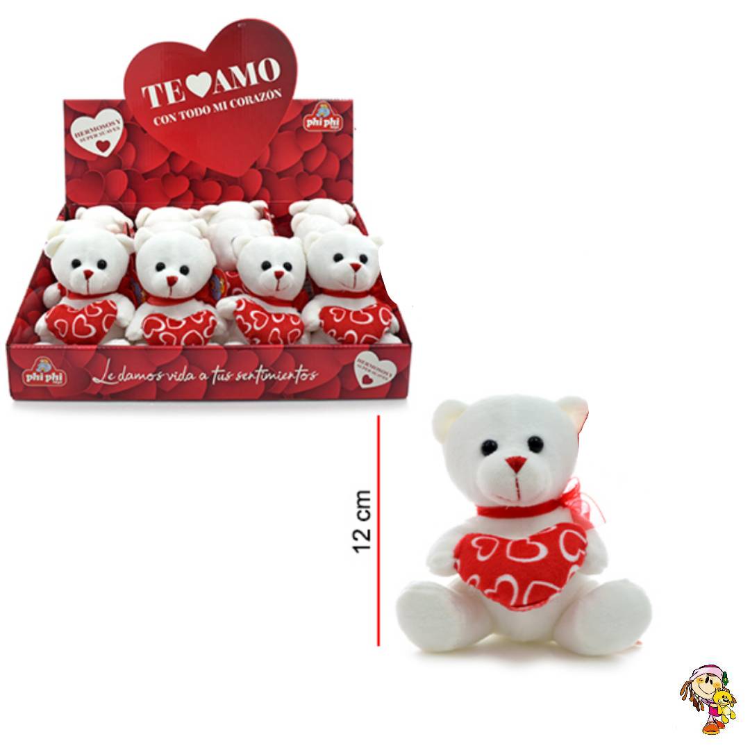 Ositos de peluche con corazón precio x 1