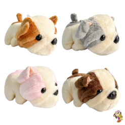 Llavero bulldog de peluche 4 colores 10 cm