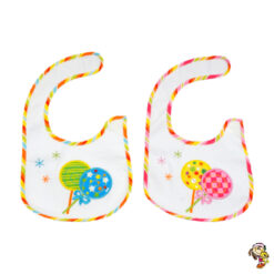 Baberos bordado Paletas Chupetin 21 cm