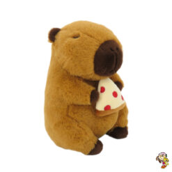 Capibara de peluche carpincho con pizza 22 cm
