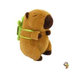 Capibara de peluche carpincho con mochila tortuga 22 cm