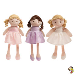 Muñeca de peluche con vestido pastel 50 cm