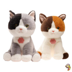 Gato De Peluche con collar huellita 29 cm
