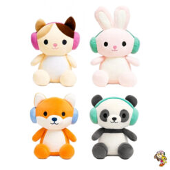 Animales de Peluche Soft zorro panda gato conejo con Auriculares 20 cm