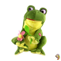 Rana de peluche musical canta y mueve los ojos 27 cm