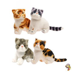 Gato De Peluche Atigrado Símil real 26 cm