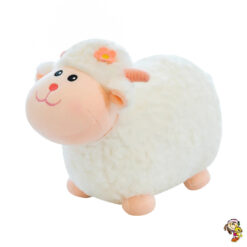 Oveja de peluche con flor 18 cm
