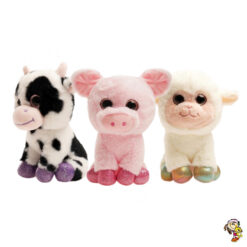 Animales de peluche Granja con ojos brillosos 22 cm
