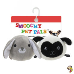 Oveja Conejo de peluche x2 para mascotas con chifle 8 cm