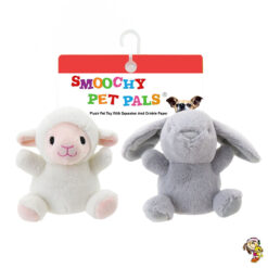 Oveja Conejo de peluche x2 para mascotas con chifle 12 cm