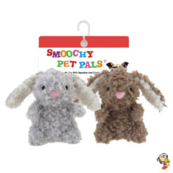 Conejo de peluche x2 para mascotas con chifle 13 cm