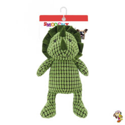 Dinosaurio Triceratops de peluche para mascotas con chifle 40 cm