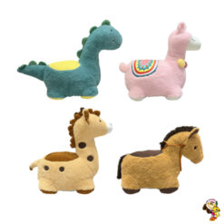 Puff animales de peluche coloridos