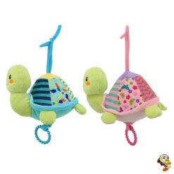 Cunero musical de peluche tortuga