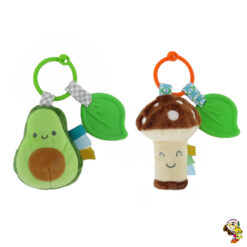 Sonajero de peluche con mordillo Hongo Palta 10 cm