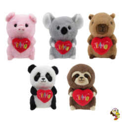 Animales de peluche con corazon 20 cm