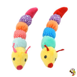 Sonajero de peluche gusano mediano 24 cm