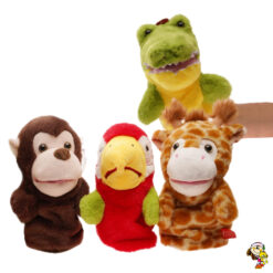 Titeres de Peluche suave Loro Mono Jirafa Cocodrilo 26 cm