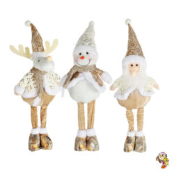Peluche papa noel reno o muñeco de nieve extensible