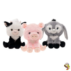 Animales de peluche Granja Chancho Burro Vaca 24 cm