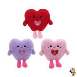 Corazón de peluche bordado con patitas divino 26 cm
