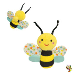 Sonajero de peluche abeja para dedo 12 cm