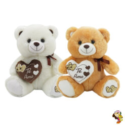 Oso de peluche con corazon bordado te amo 45 cm