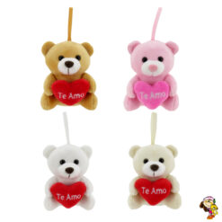 Oso de peluche con corazon bordado Te amo 12 cm