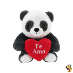 Oso panda de peluche con corazon te amo 22cm