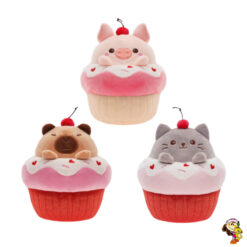 Cupcake muffin de peluche soft gato capibara chancho 18 cm