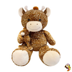 Jirafa de peluche con bebe 100 cm