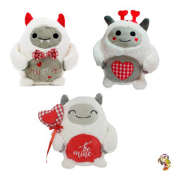 Yeti monstruos de peluche bordados de corazon 20 cm