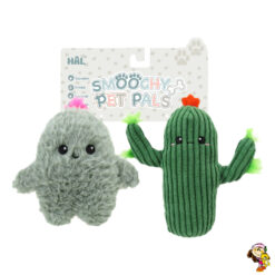 Cactus de peluche x2 para mascotas con chifle 14 cm