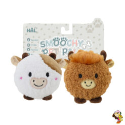 Pelota x2 para mascotas con chifle 9 cm Toro Vaca