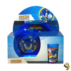 Set Plato Infantil Sonic Plato + Bowl + Vaso Box
