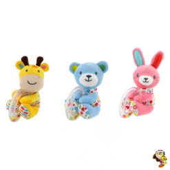Sonajero agarre de peluche 15 cm  jirafa conejo oso