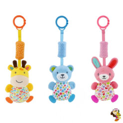 Sonajero Colgante de peluche con mordillo 36 cm oso conejo jirafa