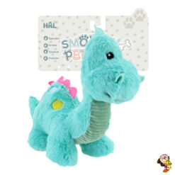 Dinosaurio de juguete peluche para mascotas con chifle 34 cm