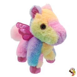 Poni de peluche con alas multicolor unicornio 22 cm
