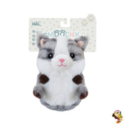Gato de juguete peluche para mascotas con chifle 18 cm