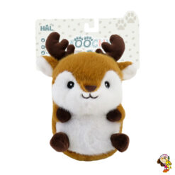 Ciervo de juguete peluche para mascotas con chifle 19 cm
