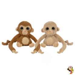 Mono de peluche brazo largo ojos brillosos abrojo